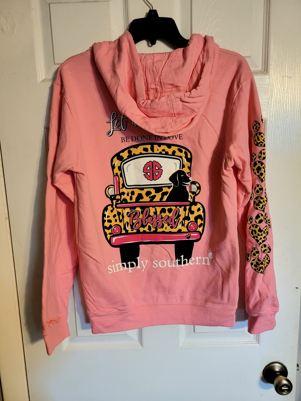 Simply Southern Pink 'Live Life' Hoodie Sweatshirt - Picture 4 of 5